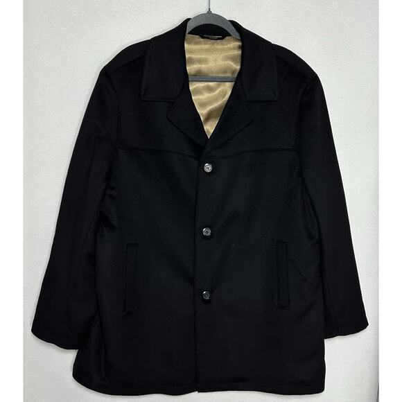 Prontomoda Wool Cashmere Overcoat Mens LRG 3 Button Lana Lux Chest 54 Preppy - Picture 1 of 10